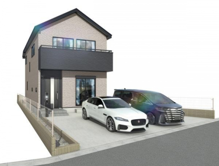 ���n�O�ώʐ^�@����s���s���с@�V�z�����@����1���I
�쓹�H�A���w�Z�܂œk��6����@
�SLDK�@ZEH�����̉��K�Z���
2����񒓎ԉ\�ȍL�����ԃX�y�[�X��
